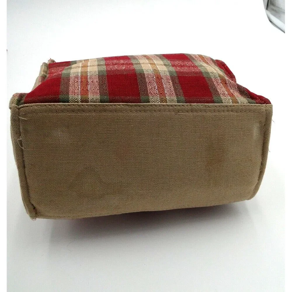 Longaberger Orchard Park Plaid‎ purse tote,